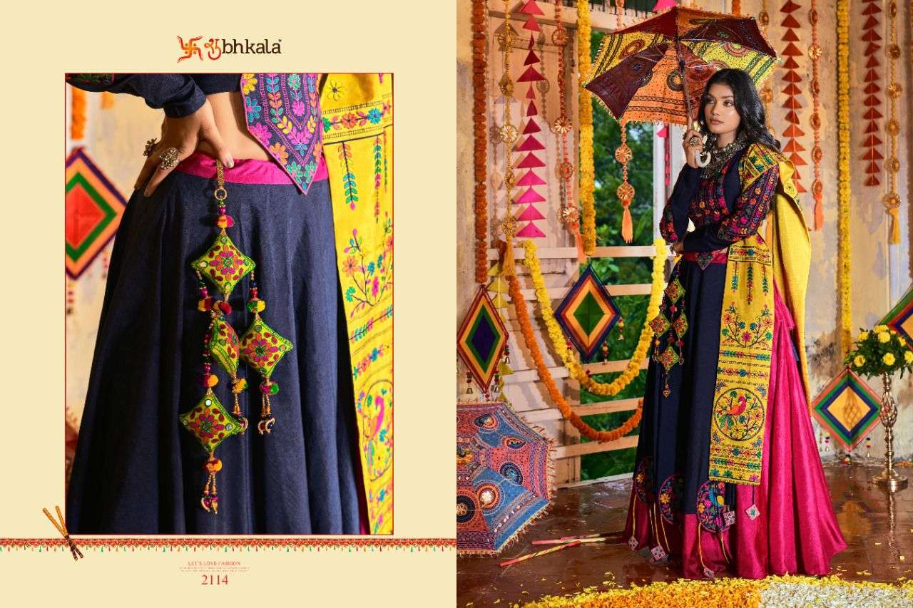 Raas Vol-4 By Shubhkala 2111 To 2119 Series Designer Beautiful Navratri Collection Occasional Wear & Party Wear Muslin Cotton/Silk Lehengas At Wholesale Price