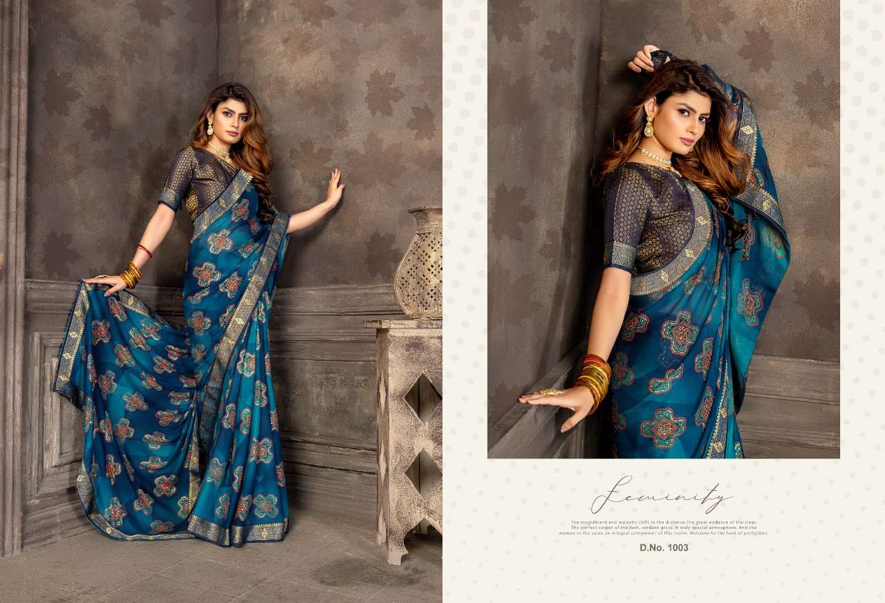 CHHAVI BY SAI ANSH 1001 TO 1008 SERIES INDIAN TRADITIONAL WEAR COLLECTION BEAUTIFUL STYLISH FANCY COLORFUL PARTY WEAR & OCCASIONAL WEAR FANCY SAREES AT WHOLESALE PRICE