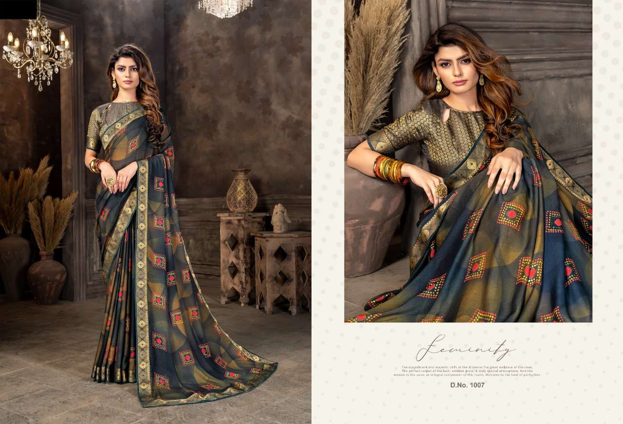 CHHAVI BY SAI ANSH 1001 TO 1008 SERIES INDIAN TRADITIONAL WEAR COLLECTION BEAUTIFUL STYLISH FANCY COLORFUL PARTY WEAR & OCCASIONAL WEAR FANCY SAREES AT WHOLESALE PRICE