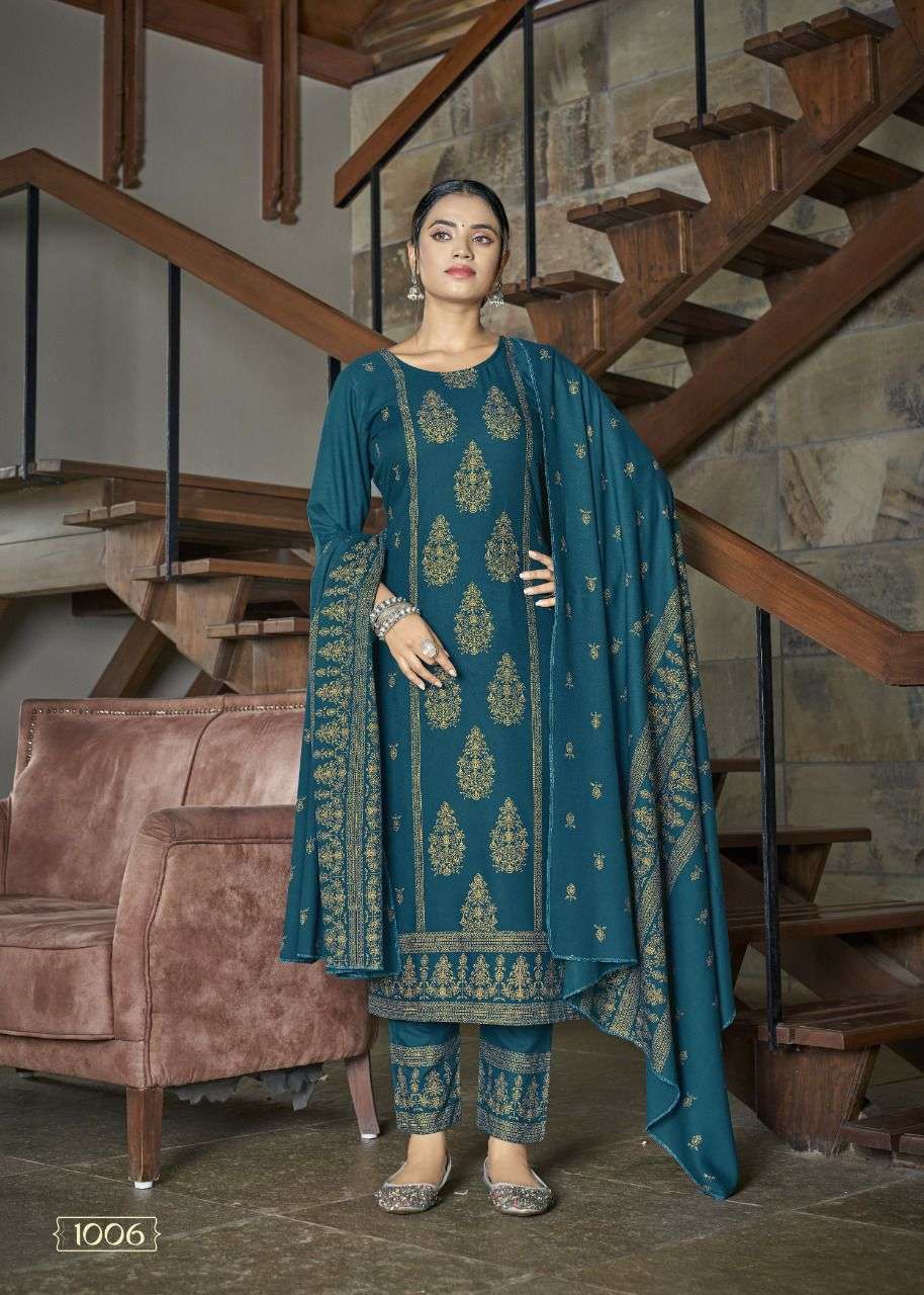 PRACHI VOL-2 BY BANWERY FASHION 1001 TO 1006 SERIES BEAUTIFUL SUITS COLORFUL STYLISH FANCY CASUAL WEAR & ETHNIC WEAR RAYON PRINT DRESSES AT WHOLESALE PRICE