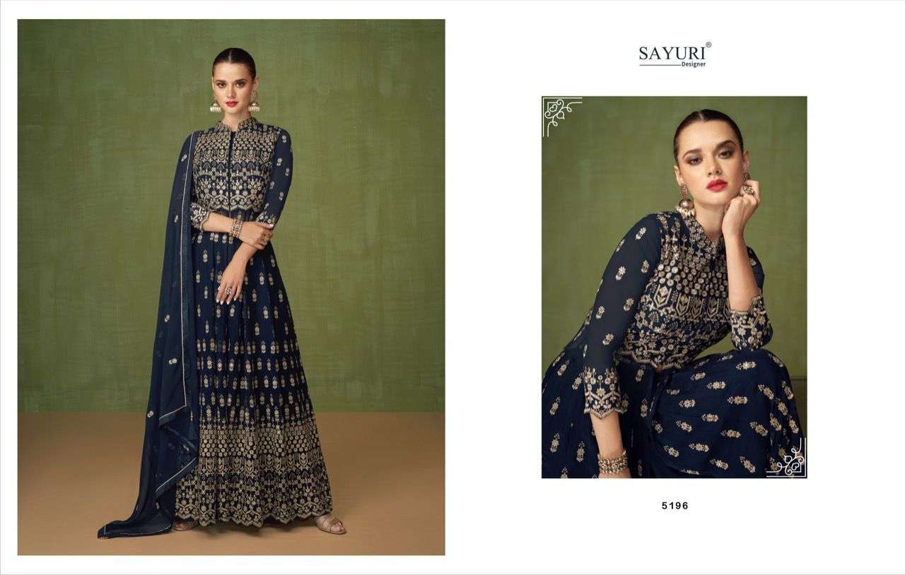 Heer By Sayuri 5196 To 5199 Series Beautiful Suits Colorful Stylish Fancy Casual Wear & Ethnic Wear Georgette Dresses At Wholesale Price
