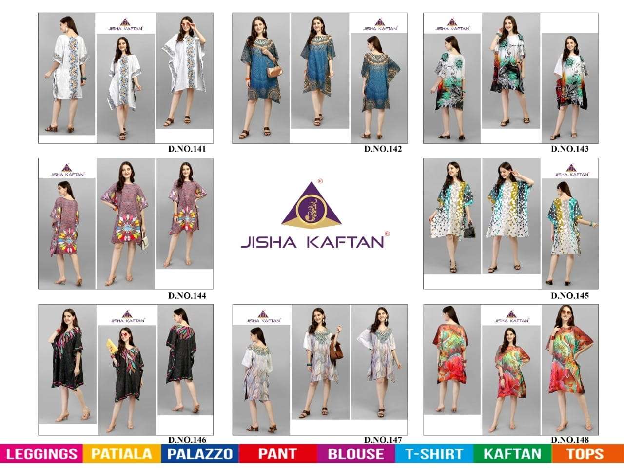 KURTI KAFTAN VOL-6 BY JELITE 141 TO 148 SERIES DESIGNER STYLISH FANCY COLORFUL BEAUTIFUL PARTY WEAR & ETHNIC WEAR COLLECTION POLYSTER CREPE KURTIS AT WHOLESALE PRICE