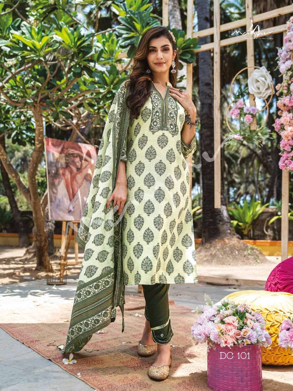 DREAM CATCHER BY MAYUR 101 TO 104 SERIES BEAUTIFUL SUITS COLORFUL STYLISH FANCY CASUAL WEAR & ETHNIC WEAR FANCY PRINT DRESSES AT WHOLESALE PRICE