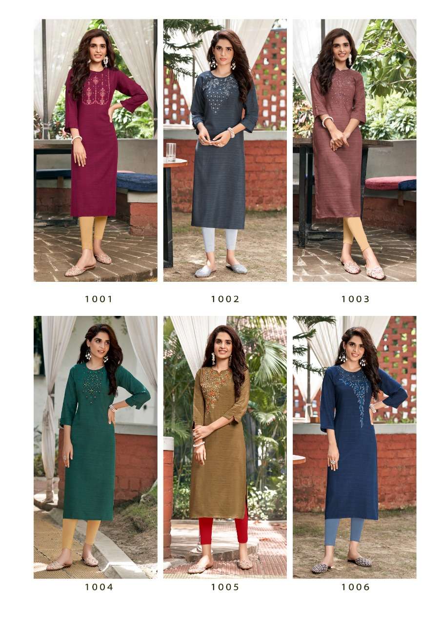 ROSE BERRY VOL-1 BY COLOURPIX 1001 TO 1006 SERIES DESIGNER STYLISH FANCY COLORFUL BEAUTIFUL PARTY WEAR & ETHNIC WEAR COLLECTION PURE RAYON KURTIS AT WHOLESALE PRICE