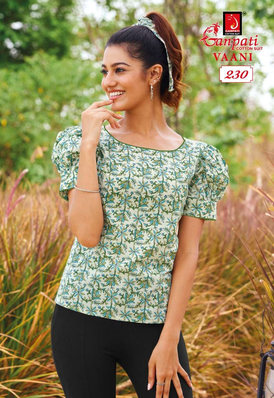 VAANI VOL-1 BY GANPATI COTTON SUITS 216 TO 235 SERIES BEAUTIFUL STYLISH FANCY COLORFUL CASUAL WEAR & ETHNIC WEAR CAMBRIC COTTON TOPS AT WHOLESALE PRICE