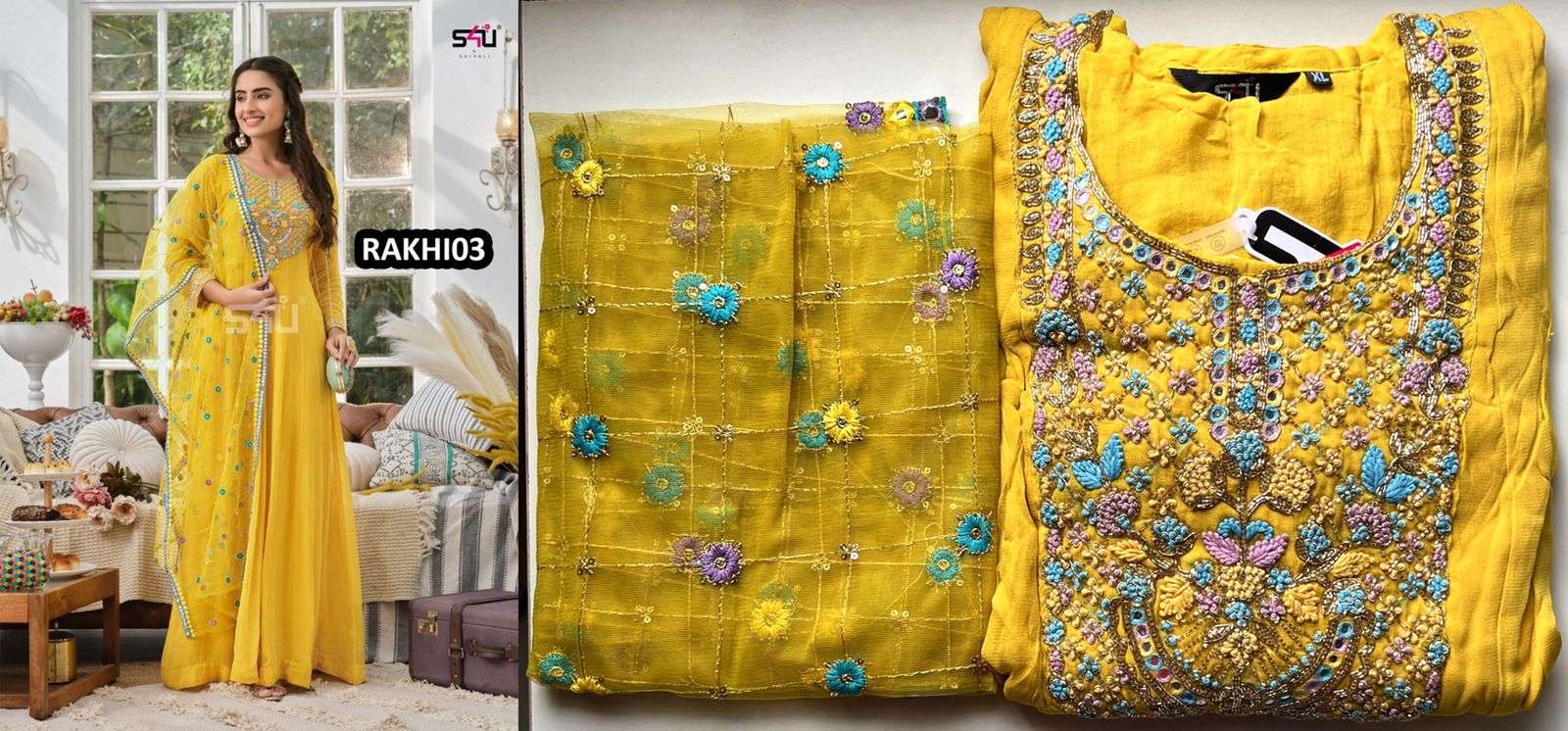 RAAKHI BY S4U FASHION DESIGNER STYLISH FANCY COLORFUL BEAUTIFUL PARTY WEAR & ETHNIC WEAR COLLECTION FANCY JUMPSUIT AT WHOLESALE PRICE