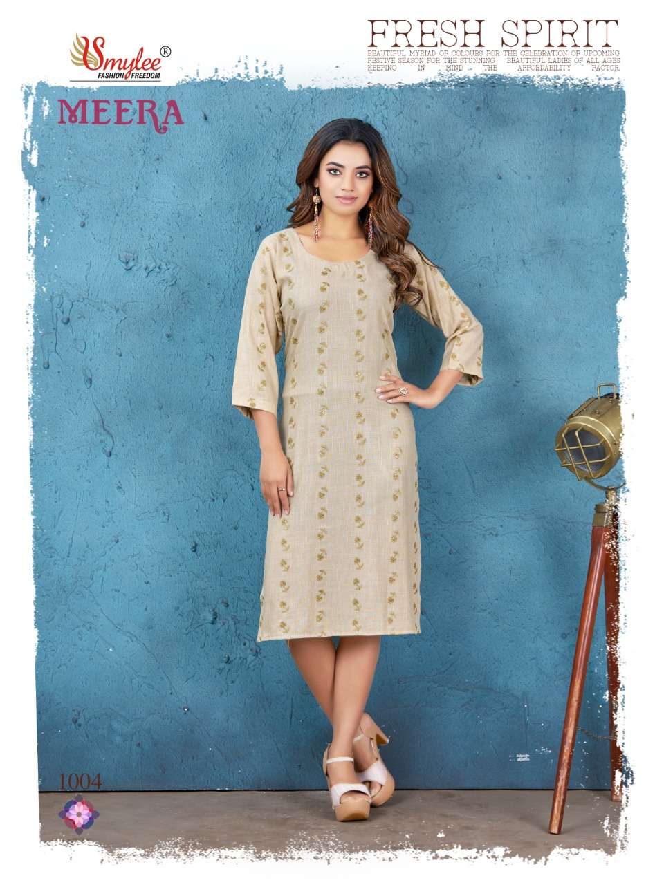 MEERA BY SMYLEE 1001 TO 1008 SERIES DESIGNER STYLISH FANCY COLORFUL BEAUTIFUL PARTY WEAR & ETHNIC WEAR COLLECTION PURE RAYON KURTIS AT WHOLESALE PRICE