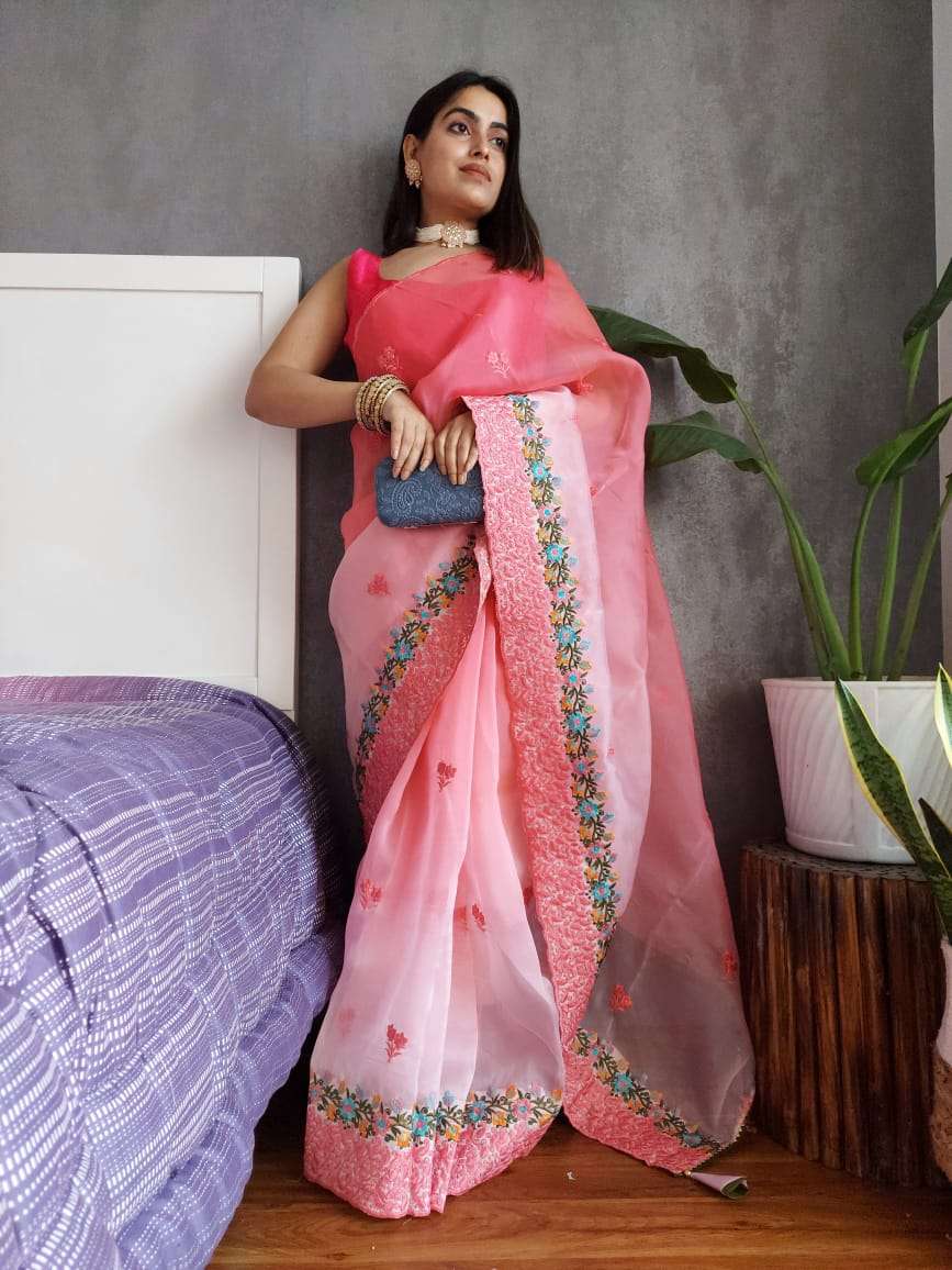 KHOOBSURAT BY FASHID WHOLESALE 01 TO 04 SERIES VE INDIAN TRADITIONAL WEAR COLLECTION BEAUTIFUL STYLISH FANCY COLORFUL PARTY WEAR & OCCASIONAL WEAR SOFT ORGANZA SILK SAREES AT WHOLESALE PRICE