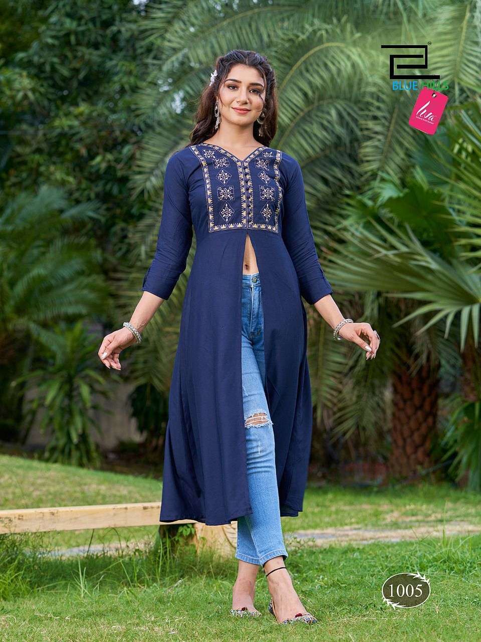 ZARA BY BLUE HILLS 1001 TO 1008 SERIES DESIGNER STYLISH FANCY COLORFUL BEAUTIFUL PARTY WEAR & ETHNIC WEAR COLLECTION PURE RAYON KURTIS AT WHOLESALE PRICE