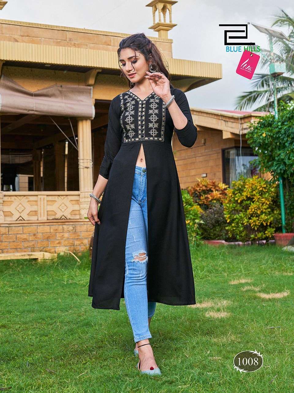 ZARA BY BLUE HILLS 1001 TO 1008 SERIES DESIGNER STYLISH FANCY COLORFUL BEAUTIFUL PARTY WEAR & ETHNIC WEAR COLLECTION PURE RAYON KURTIS AT WHOLESALE PRICE