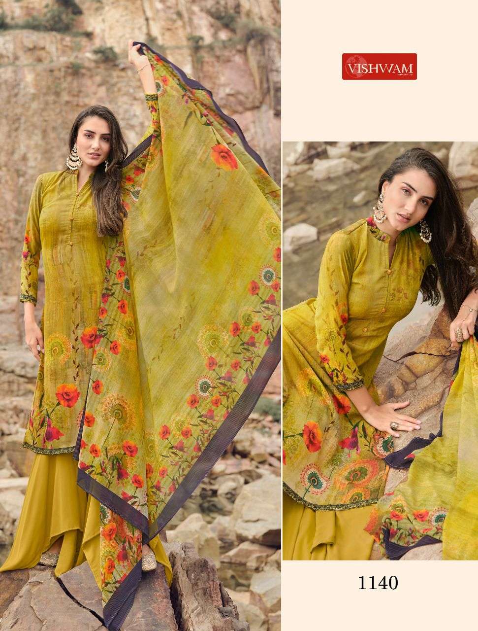 CAFE LATTE VOL-14 BY VISHWAM FABRICS 1136 TO 1147 SERIES INDIAN TRADITIONAL WEAR COLLECTION BEAUTIFUL STYLISH FANCY COLORFUL PARTY WEAR & OCCASIONAL WEAR HEAVY CREPE PRINT DRESSES AT WHOLESALE PRICE