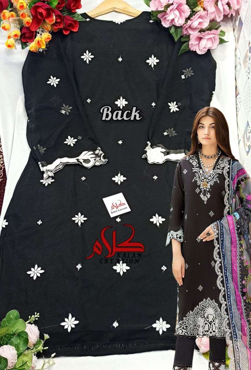 KALAM HIT DESIGN 1112 BY KALAM CREATION BEAUTIFUL PAKISTANI SUITS COLORFUL STYLISH FANCY CASUAL WEAR & ETHNIC WEAR FAUX GEORGETTE DRESSES AT WHOLESALE PRICE