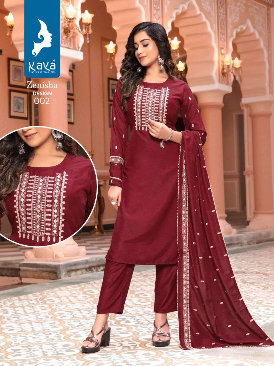 ZENISHA BY KAYA 001 TO 006 SERIES BEAUTIFUL SUITS COLORFUL STYLISH FANCY CASUAL WEAR & ETHNIC WEAR MUSLIN DRESSES AT WHOLESALE PRICE