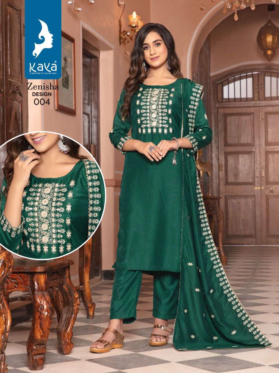 ZENISHA BY KAYA 001 TO 006 SERIES BEAUTIFUL SUITS COLORFUL STYLISH FANCY CASUAL WEAR & ETHNIC WEAR MUSLIN DRESSES AT WHOLESALE PRICE