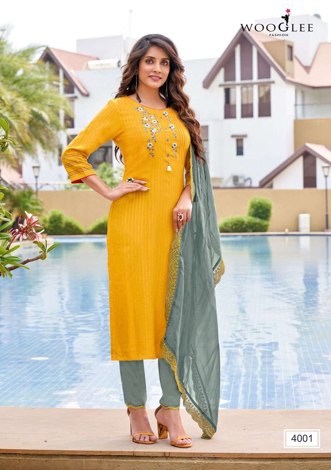 VIRANGNA BY WOOGLEE 4001 TO 4006 SERIES BEAUTIFUL SUITS COLORFUL STYLISH FANCY CASUAL WEAR & ETHNIC WEAR RAYON DRESSES AT WHOLESALE PRICE