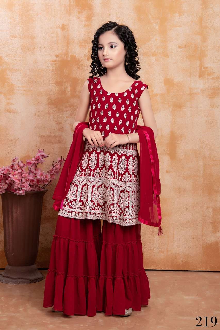 Aaradhna Vol-28 By Fashid Wholesale 218 To 221 Series Beautiful Sharara Suits Colorful Stylish Fancy Casual Wear & Ethnic Wear Faux Georgette Dresses At Wholesale Price