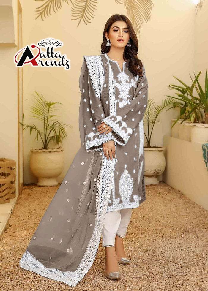 ATTA TRENDZ 2710 COLOURS BY ATTA TRENDZ 2710-A TO 2710-B SERIES BEAUTIFUL PAKISTANI SUITS COLORFUL STYLISH FANCY CASUAL WEAR & ETHNIC WEAR PURE GEORGETTE DRESSES AT WHOLESALE PRICE