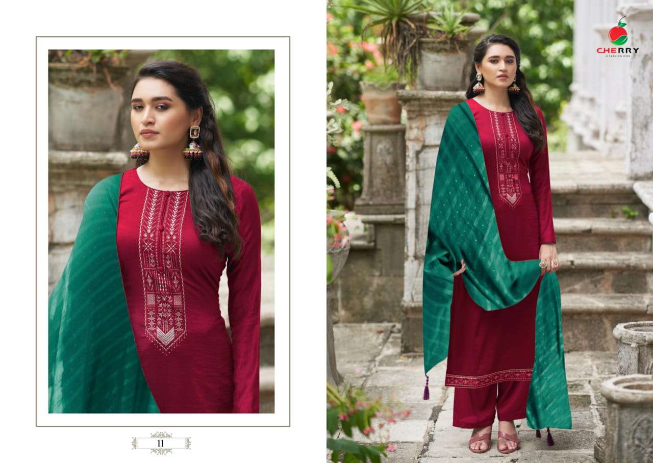 JASMITH BY CHERRY 11 TO 14 SERIES BEAUTIFUL SUITS COLORFUL STYLISH FANCY CASUAL WEAR & ETHNIC WEAR PURE SILK DRESSES AT WHOLESALE PRICE
