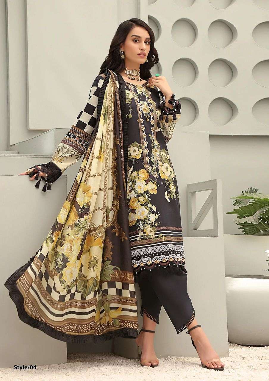 QUEENS COURT BY AL KARAM LAWN COLLECTION 01 TO 06 SERIES BEAUTIFUL STYLISH SUITS FANCY COLORFUL CASUAL WEAR & ETHNIC WEAR & READY TO WEAR PURE CAMBRIC DRESSES AT WHOLESALE PRICE