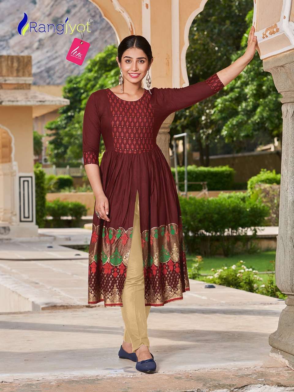 MIHIRA BY RANGJYOT FASHION 1001 TO 1008 SERIES DESIGNER STYLISH FANCY COLORFUL BEAUTIFUL PARTY WEAR & ETHNIC WEAR COLLECTION PURE RAYON KURTIS AT WHOLESALE PRICE