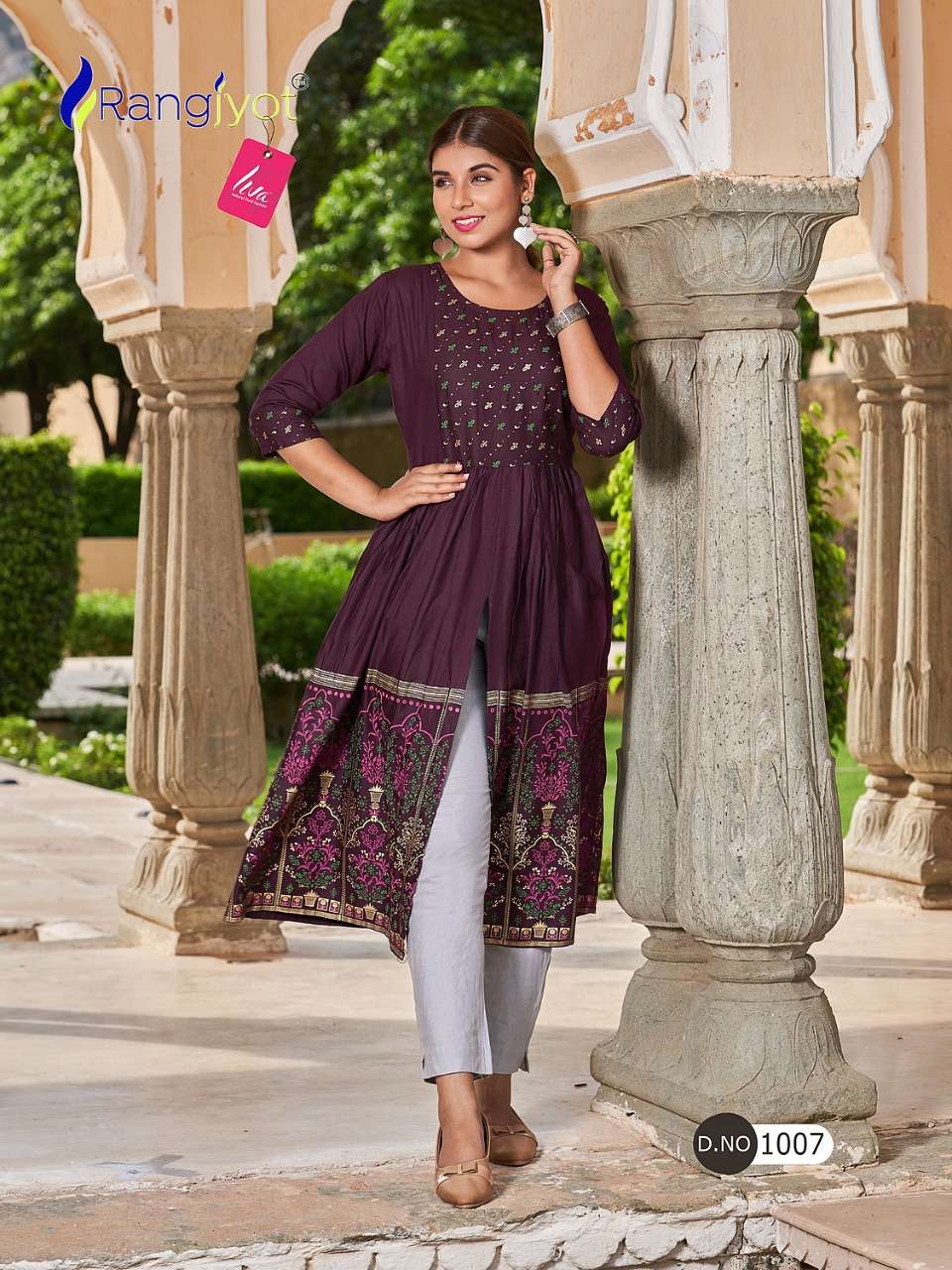 MIHIRA BY RANGJYOT FASHION 1001 TO 1008 SERIES DESIGNER STYLISH FANCY COLORFUL BEAUTIFUL PARTY WEAR & ETHNIC WEAR COLLECTION PURE RAYON KURTIS AT WHOLESALE PRICE