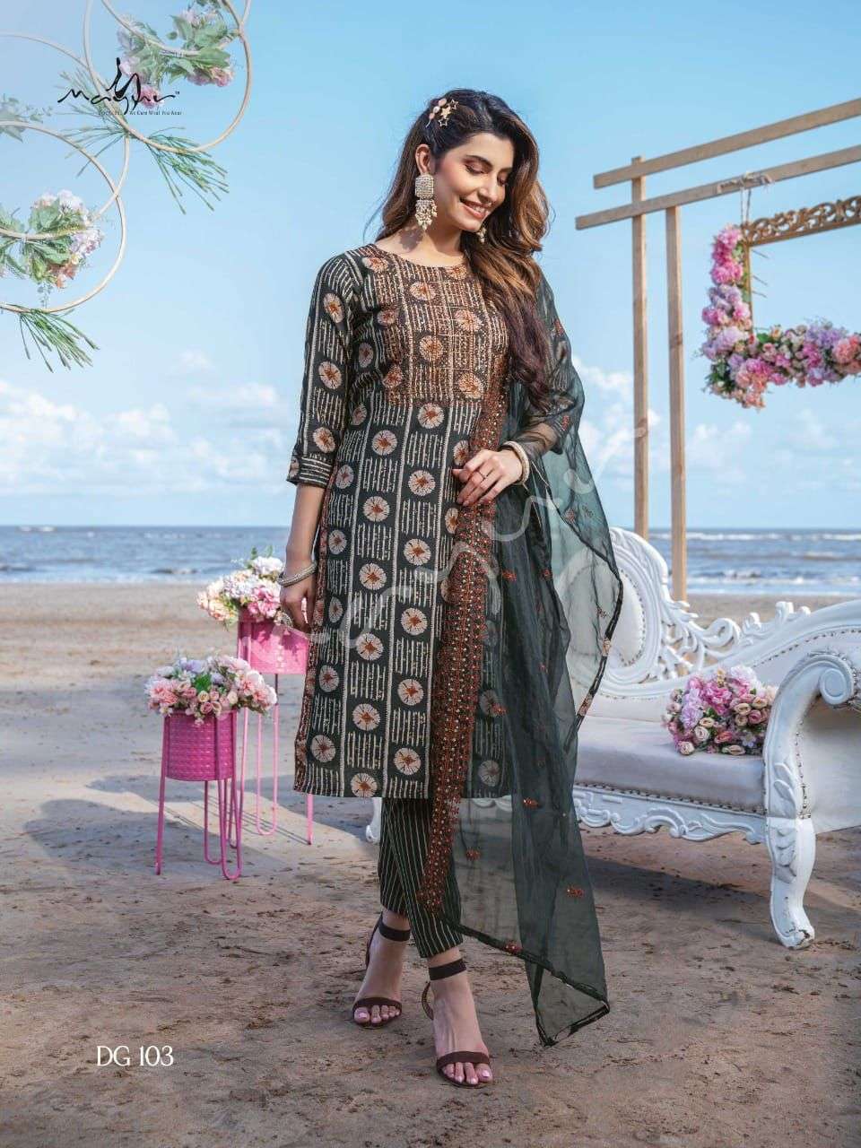 DREAM GIRL BY MAYUR 101 TO 106 SERIES BEAUTIFUL SUITS COLORFUL STYLISH FANCY CASUAL WEAR & ETHNIC WEAR MODAL PRINT DRESSES AT WHOLESALE PRICE