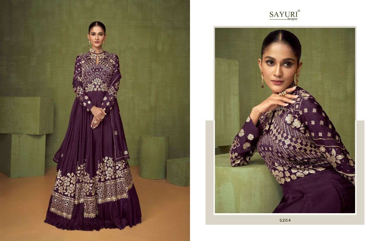Violet By Sayuri 5204 To 5206 Series Beautiful Anarkali Suits Colorful Stylish Fancy Casual Wear & Ethnic Wear Georgette Embroidered Dresses At Wholesale Price