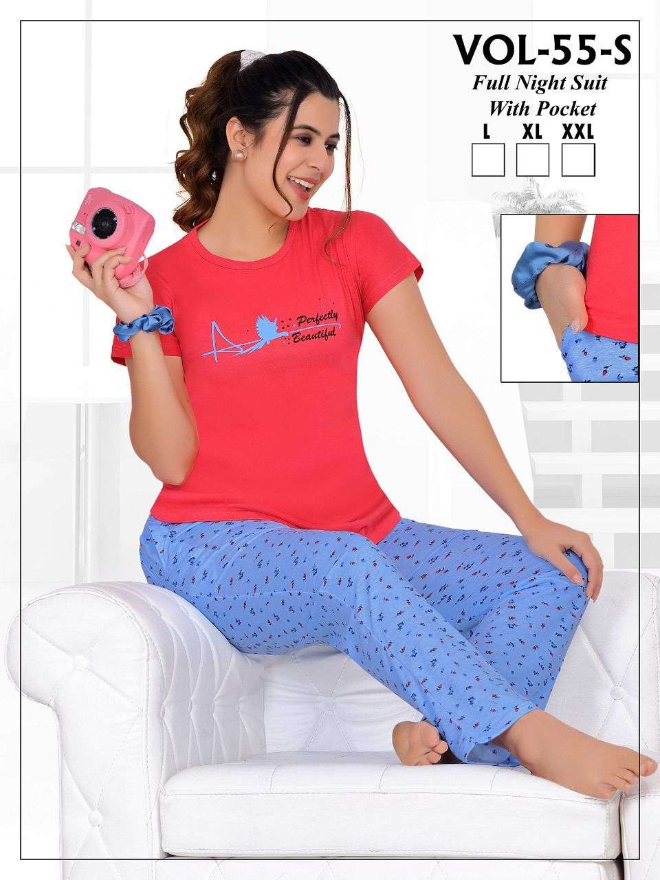 VOL-55-S BY FASHION TALK 01 TO 06 SERIES BEAUTIFUL STYLISH FANCY COLORFUL CASUAL WEAR & ETHNIC WEAR HOSIERY COTTON TOP WITH BOTTOM AT WHOLESALE PRICE