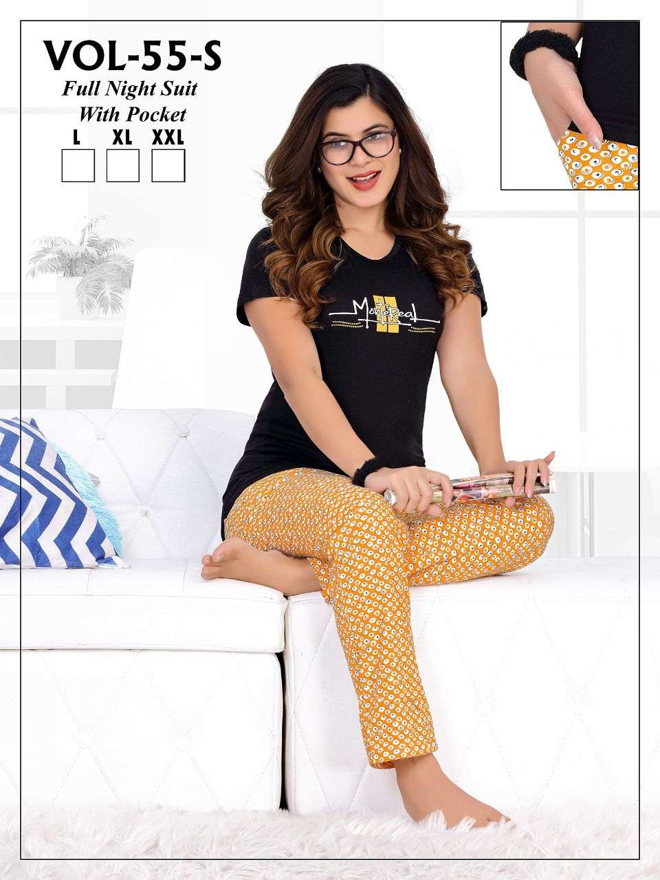 VOL-55-S BY FASHION TALK 01 TO 06 SERIES BEAUTIFUL STYLISH FANCY COLORFUL CASUAL WEAR & ETHNIC WEAR HOSIERY COTTON TOP WITH BOTTOM AT WHOLESALE PRICE
