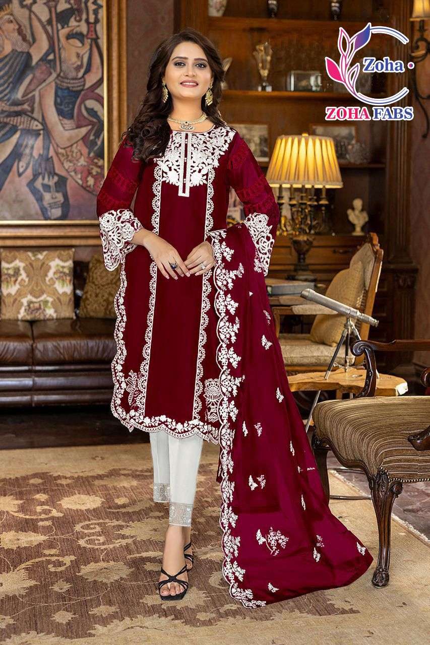 ZOHA 786 COLOURS BY ZOHA FABS 786-A TO 786-E SERIES BEAUTIFUL PAKISTANI SUITS COLORFUL STYLISH FANCY CASUAL WEAR & ETHNIC WEAR HEAVY GEORGETTE DRESSES AT WHOLESALE PRICE