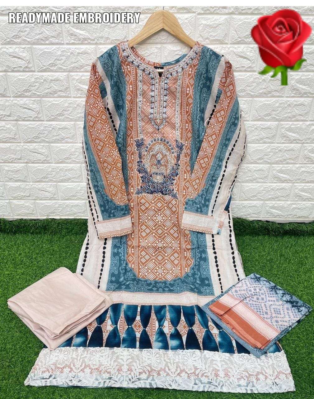 ROSE-786 BY FASHID WHOLESALE BEAUTIFUL PAKISTANI SUITS COLORFUL STYLISH FANCY CASUAL WEAR & ETHNIC WEAR PURE COTTON PRINT DRESSES AT WHOLESALE PRICE
