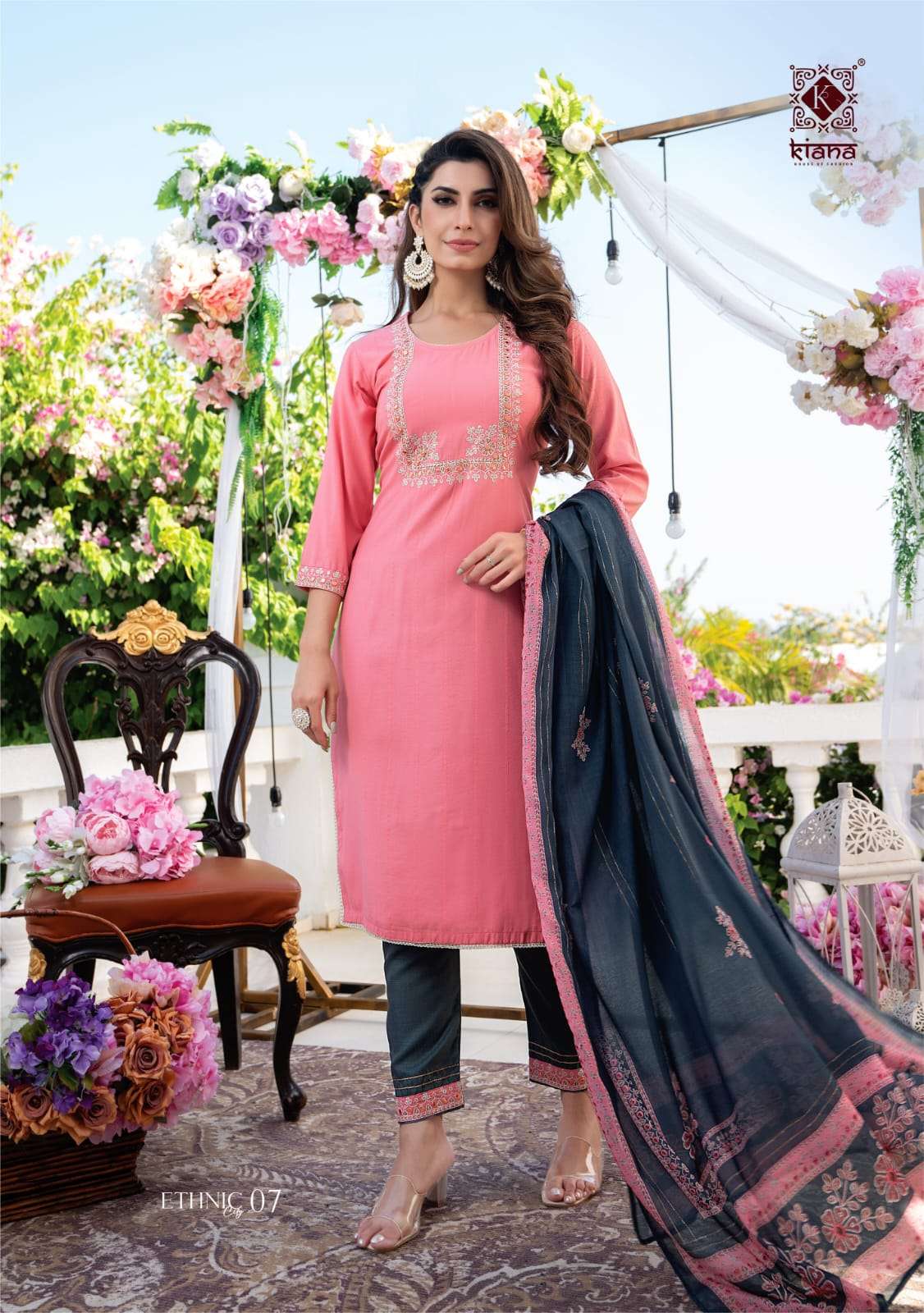 ETHNIC CITY BY KIANA 01 TO 08 SERIES BEAUTIFUL SUITS COLORFUL STYLISH FANCY CASUAL WEAR & ETHNIC WEAR VISCOSE EMBROIDERED DRESSES AT WHOLESALE PRICE