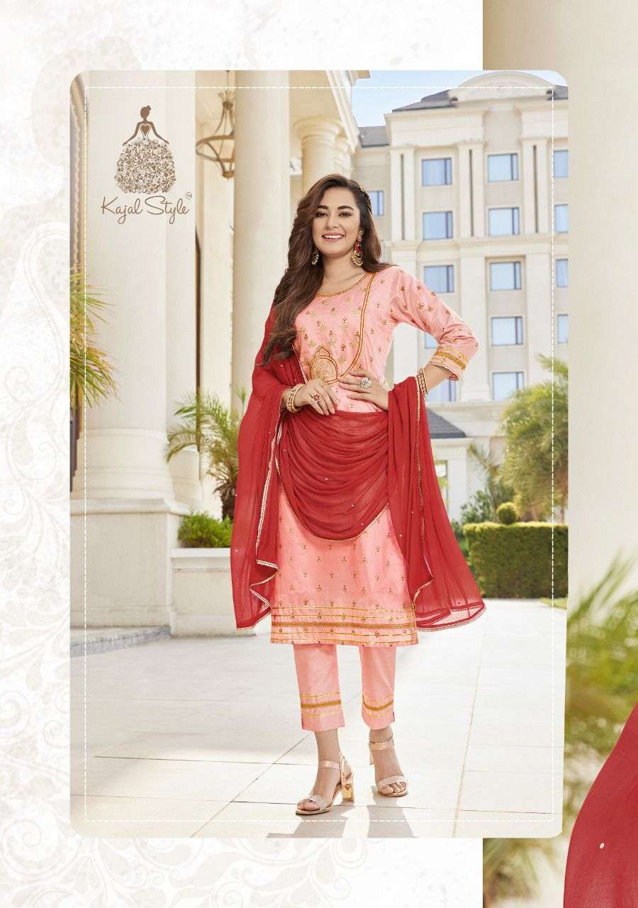 MAAN VOL-1 BY KAJAL STYLE 1001 TO 1008 SERIES BEAUTIFUL SUITS COLORFUL STYLISH FANCY CASUAL WEAR & ETHNIC WEAR CHANDERI PRINT DRESSES AT WHOLESALE PRICE