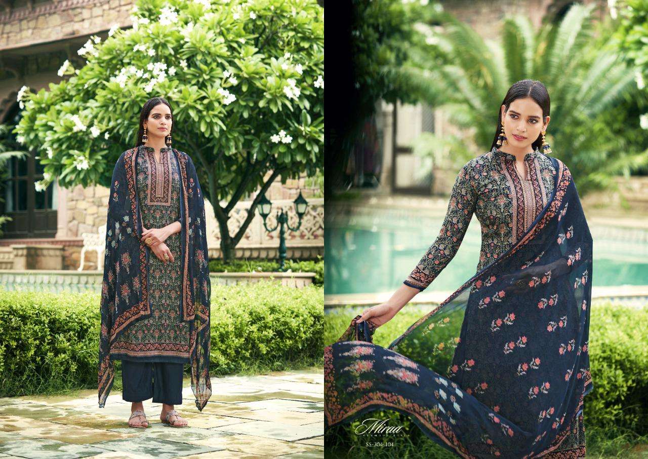 MIRAA BY SARGAM PRINTS 301-001 TO 301-008 SERIES BEAUTIFUL SUITS COLORFUL STYLISH FANCY CASUAL WEAR & ETHNIC WEAR PURE JAM PRINT DRESSES AT WHOLESALE PRICE