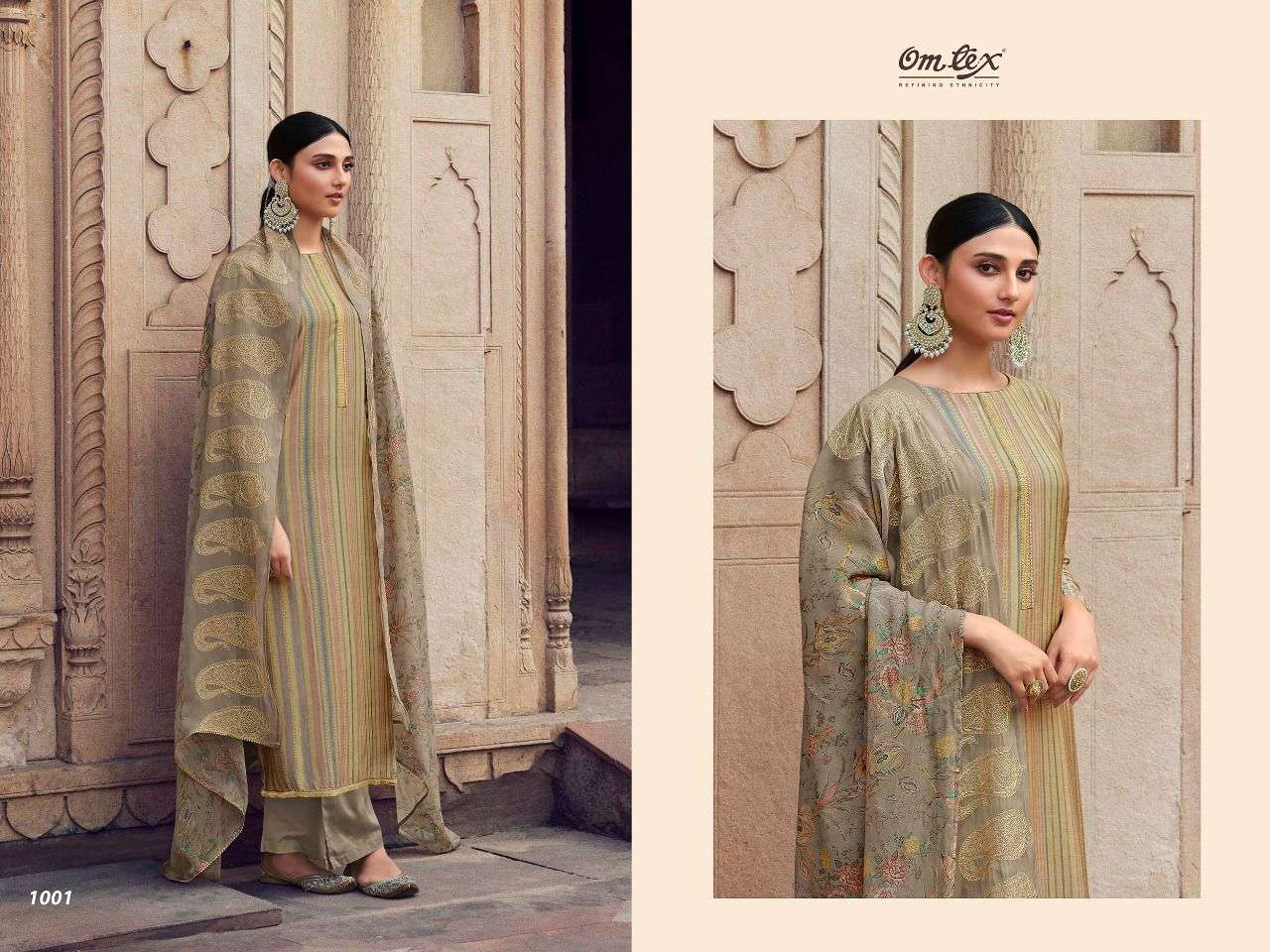 AURELIE BY OMTEX 1001 TO 1002 SERIES BEAUTIFUL SUITS COLORFUL STYLISH FANCY CASUAL WEAR & ETHNIC WEAR PURE MUSLIN PRINT DRESSES AT WHOLESALE PRICE