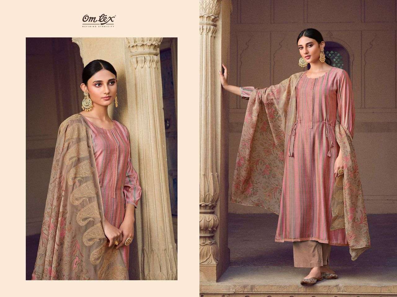 AURELIE BY OMTEX 1001 TO 1002 SERIES BEAUTIFUL SUITS COLORFUL STYLISH FANCY CASUAL WEAR & ETHNIC WEAR PURE MUSLIN PRINT DRESSES AT WHOLESALE PRICE