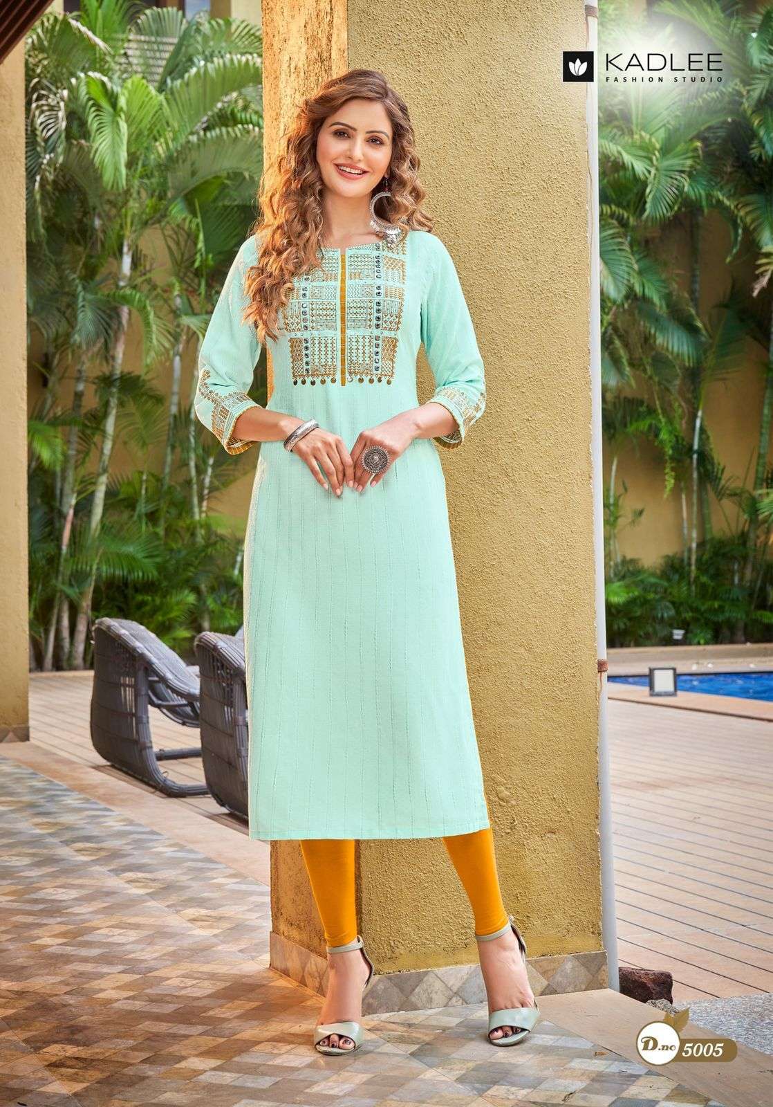 MAHEK VOL-2 BY KADLEE 5005 TO 5008 SERIES DESIGNER STYLISH FANCY COLORFUL BEAUTIFUL PARTY WEAR & ETHNIC WEAR COLLECTION PURE RAYON KURTIS AT WHOLESALE PRICE