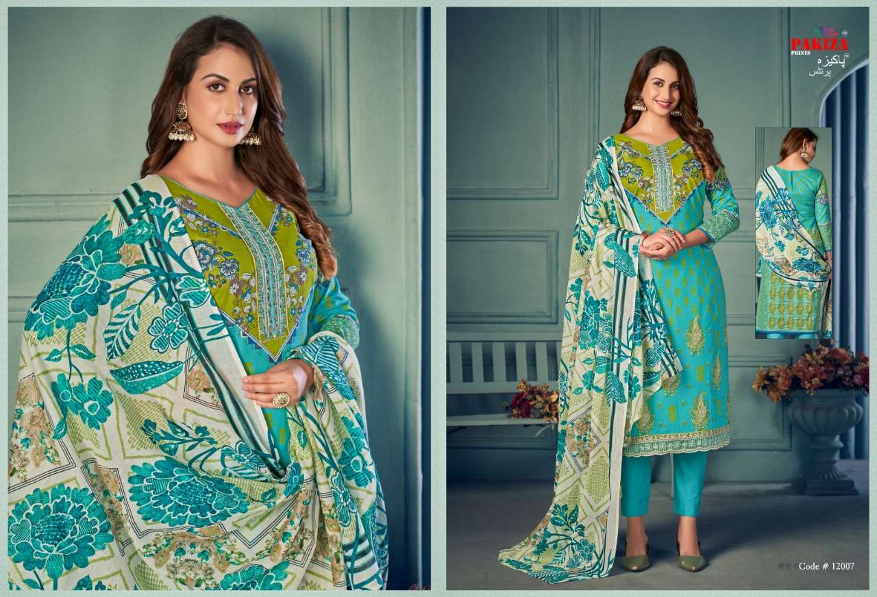 VOLUME VOL-12 BY PAKIZA PRINTS 12001 TO 12010 SERIES BEAUTIFUL SUITS COLORFUL STYLISH FANCY CASUAL WEAR & ETHNIC WEAR LAWN COTTON DRESSES AT WHOLESALE PRICE