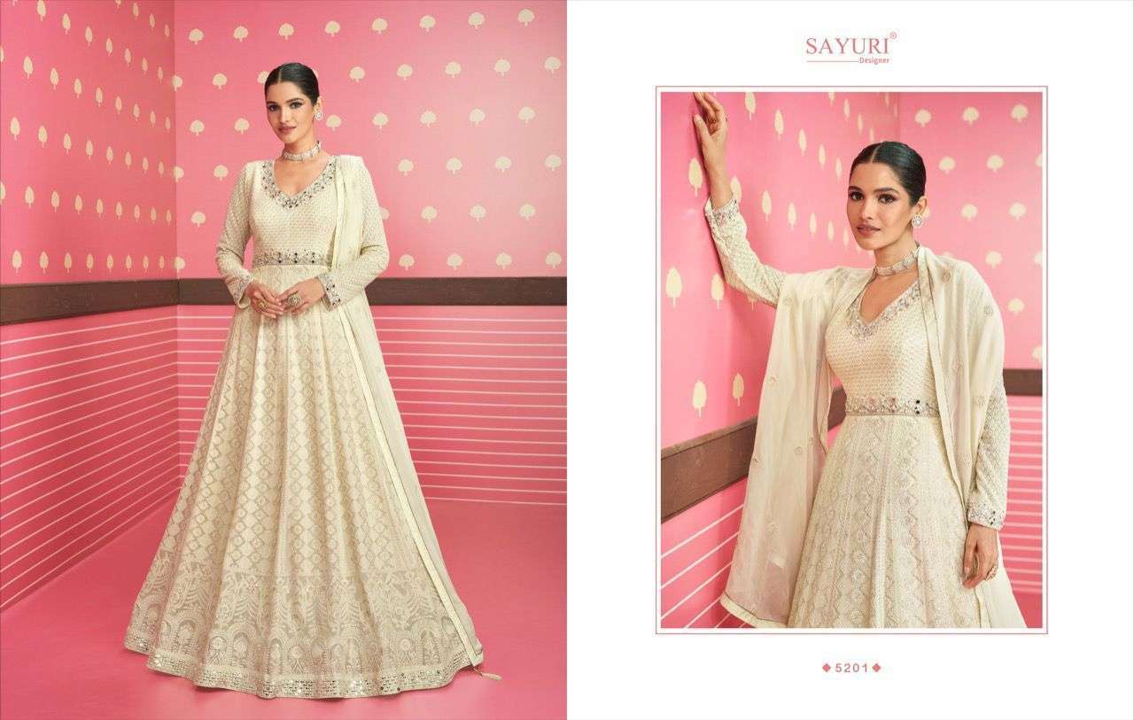 Safeena By Sayuri 5201 To 5203 Series Beautiful Anarkali Suits Colorful Stylish Fancy Casual Wear & Ethnic Wear Georgette Dresses At Wholesale Price