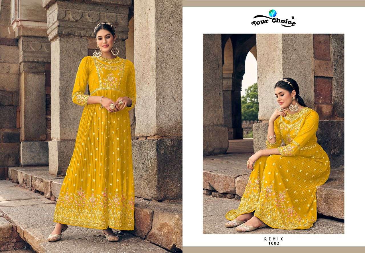 Remix By Your Choice 1001 To 1006 Series Designer Stylish Fancy Colorful Beautiful Party Wear & Ethnic Wear Collection Georgette Jumpsuit At Wholesale Price
