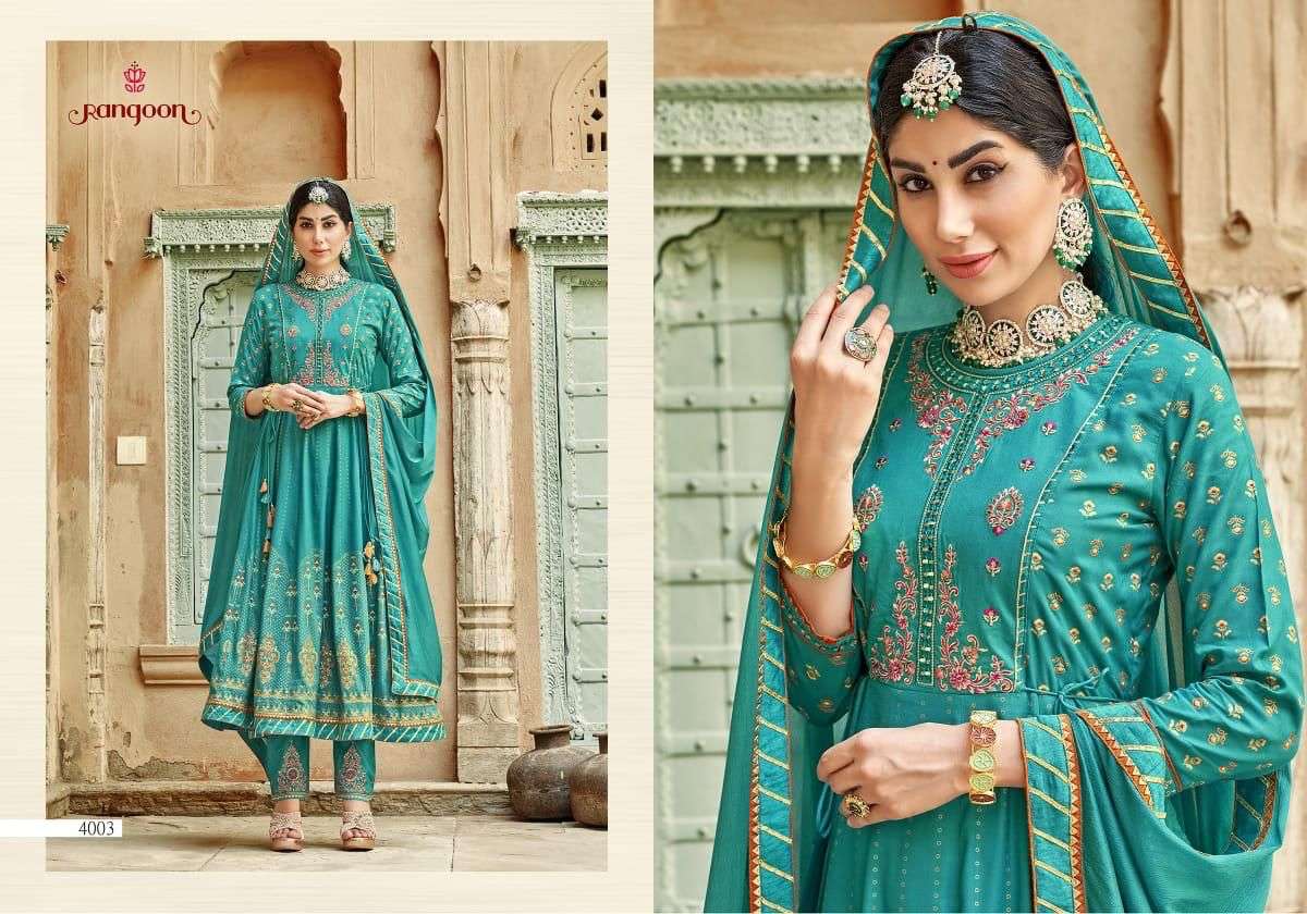 KASTURI BY RANGOON 4001 TO 4004 SERIES BEAUTIFUL SUITS COLORFUL STYLISH FANCY CASUAL WEAR & ETHNIC WEAR RAYON PRINT DRESSES AT WHOLESALE PRICE
