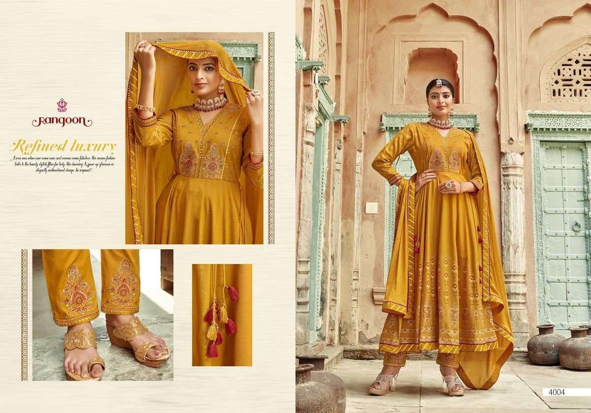 KASTURI BY RANGOON 4001 TO 4004 SERIES BEAUTIFUL SUITS COLORFUL STYLISH FANCY CASUAL WEAR & ETHNIC WEAR RAYON PRINT DRESSES AT WHOLESALE PRICE