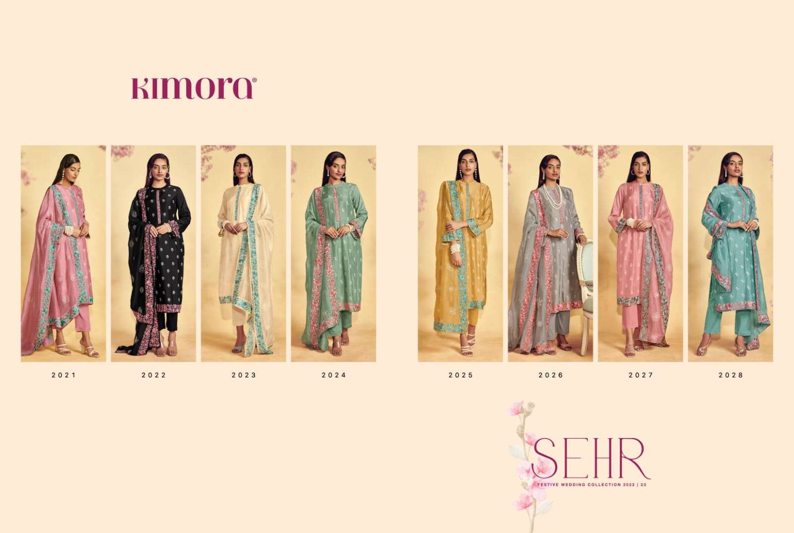 SEHR BY KIMORA FASHION 2021 TO 2028 SERIES BEAUTIFUL SUITS COLORFUL STYLISH FANCY CASUAL WEAR & ETHNIC WEAR SOFT SILK DRESSES AT WHOLESALE PRICE
