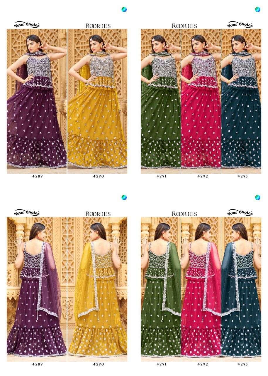 Roories By Your Choice 4289 To 4293 Series Beautiful Suits Colorful Stylish Fancy Casual Wear & Ethnic Wear Georgette Dresses At Wholesale Price