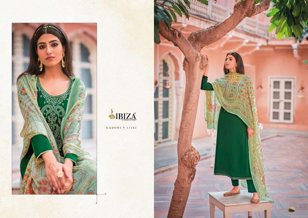 GADONI BY IBIZA 11156 TO 11163 SERIES BEAUTIFUL SUITS COLORFUL STYLISH FANCY CASUAL WEAR & ETHNIC WEAR PURE SILK DRESSES AT WHOLESALE PRICE