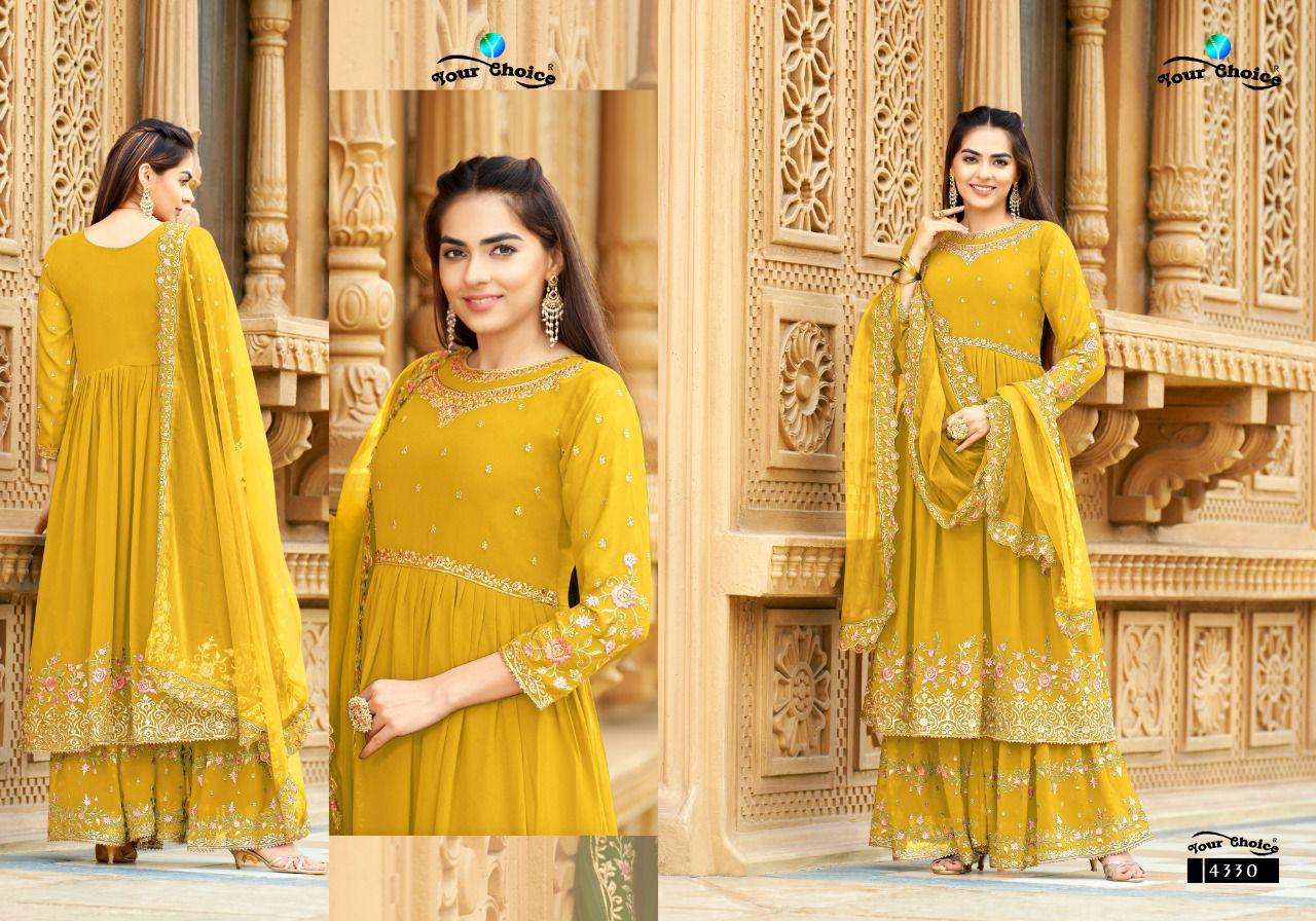 JADE BLUE BY YOUR CHOICE 4327 TO 4332 SERIES BEAUTIFUL SHARARA SUITS COLORFUL STYLISH FANCY CASUAL