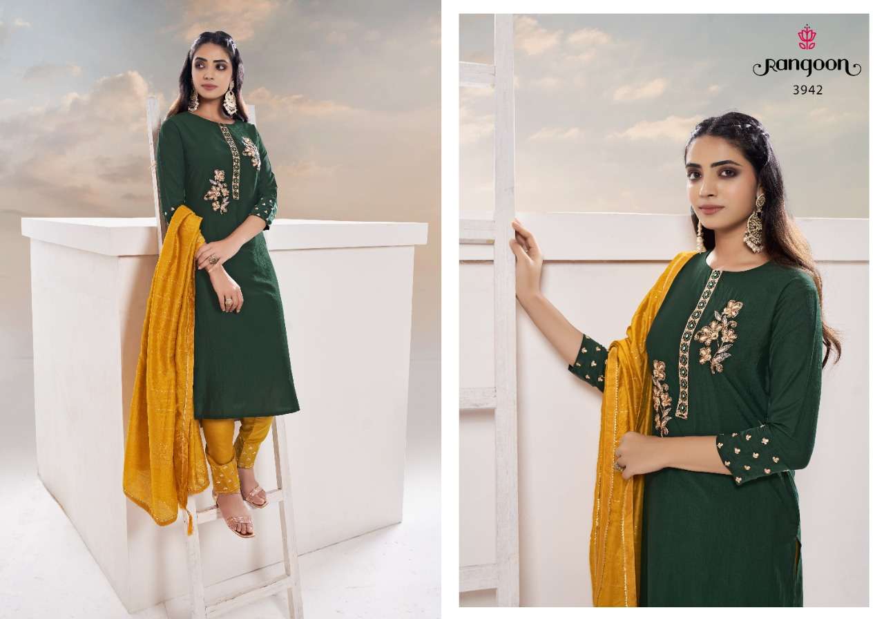 VIRASAT BY RANGOON 3941 TO 3944 SERIES BEAUTIFUL SUITS COLORFUL STYLISH FANCY CASUAL WEAR & ETHNIC WEAR PURE MUSLIN DRESSES AT WHOLESALE PRICE