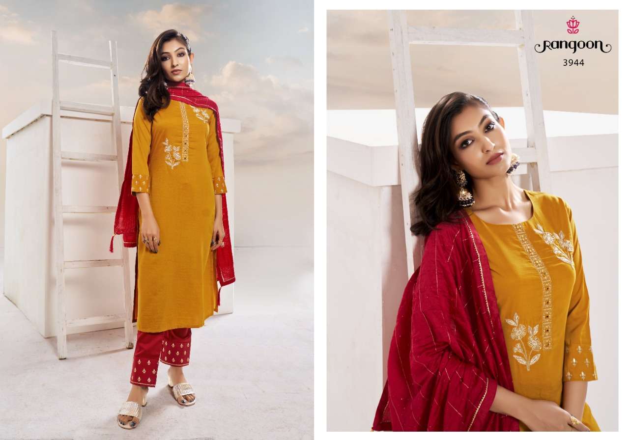 VIRASAT BY RANGOON 3941 TO 3944 SERIES BEAUTIFUL SUITS COLORFUL STYLISH FANCY CASUAL WEAR & ETHNIC WEAR PURE MUSLIN DRESSES AT WHOLESALE PRICE