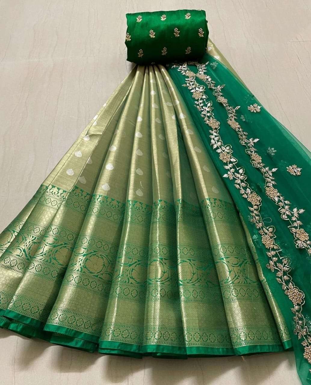 PVR-TISSUE VOL-3 BY FASHID WHOLESALE 01 TO 04 SERIES DESIGNER BEAUTIFUL NAVRATRI COLLECTION OCCASIONAL WEAR & PARTY WEAR KANJIVARAM SILK LEHENGAS AT WHOLESALE PRICE