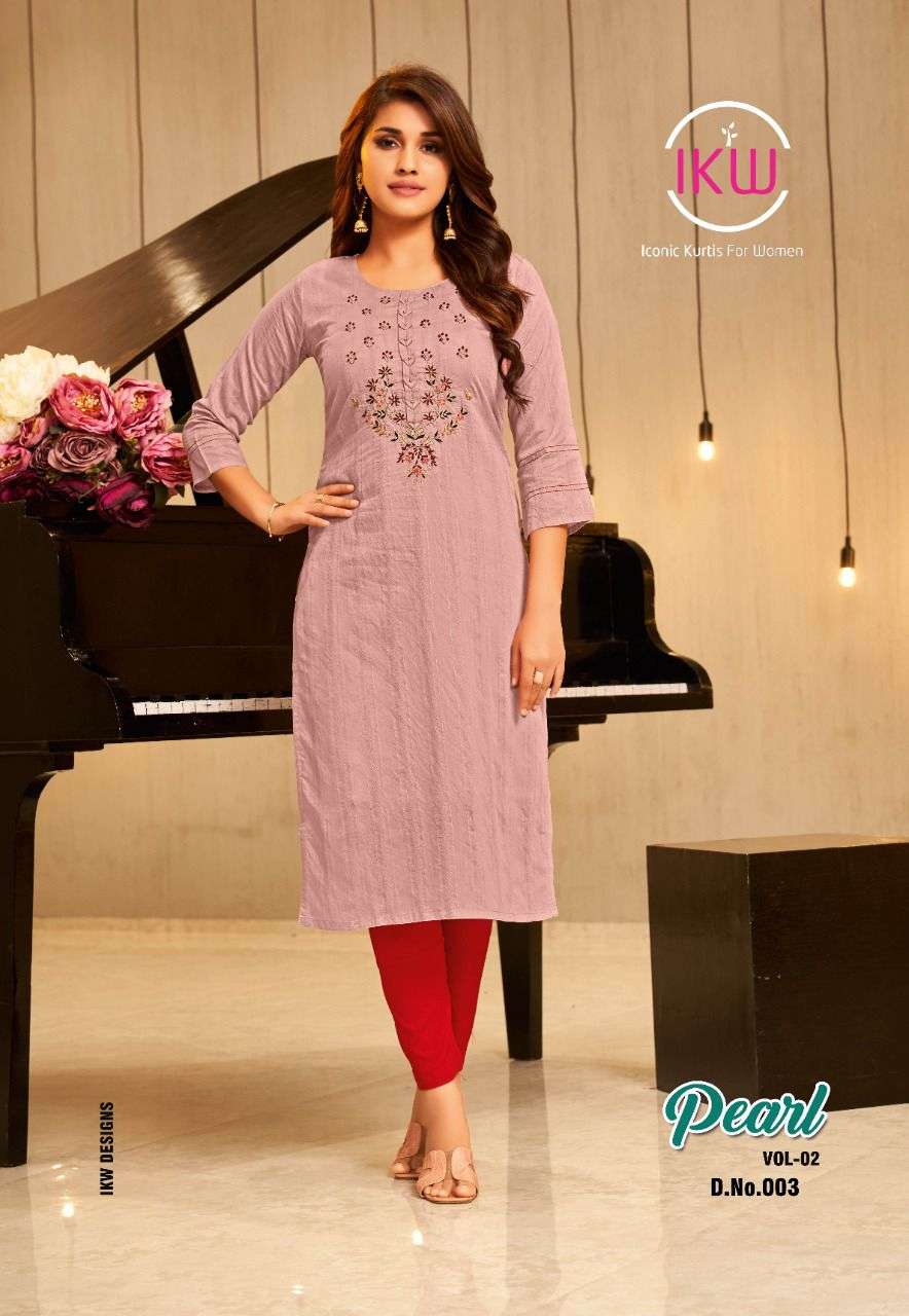 PEARL VOL-2 BY IKW 001 TO 008 SERIES DESIGNER STYLISH FANCY COLORFUL BEAUTIFUL PARTY WEAR & ETHNIC WEAR COLLECTION VISCOSE SIL KURTIS AT WHOLESALE PRICE